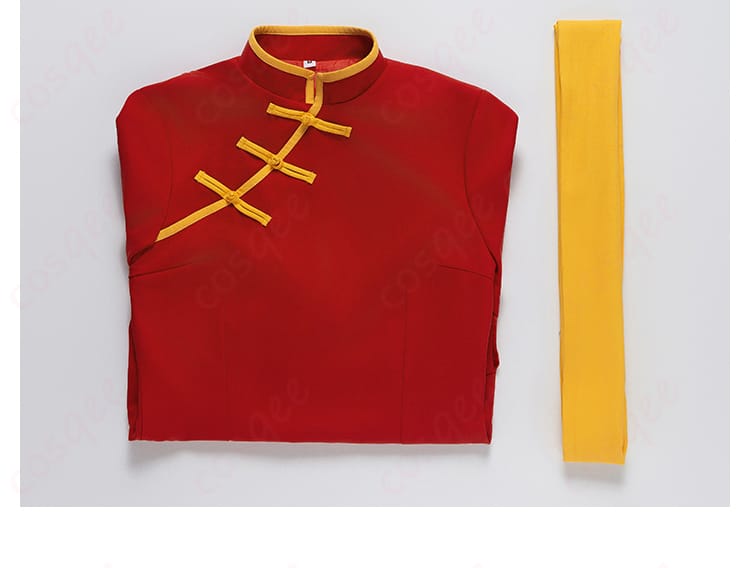 銀魂神楽コスプレ衣装のセット内容を示す画像。チャイナ服と帯がセットになっています。