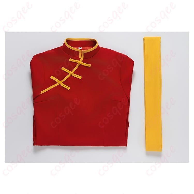 銀魂 神楽のチャイナ風コスプレ衣装 赤×金で映える軽やかシルエット - 5枚目の画像