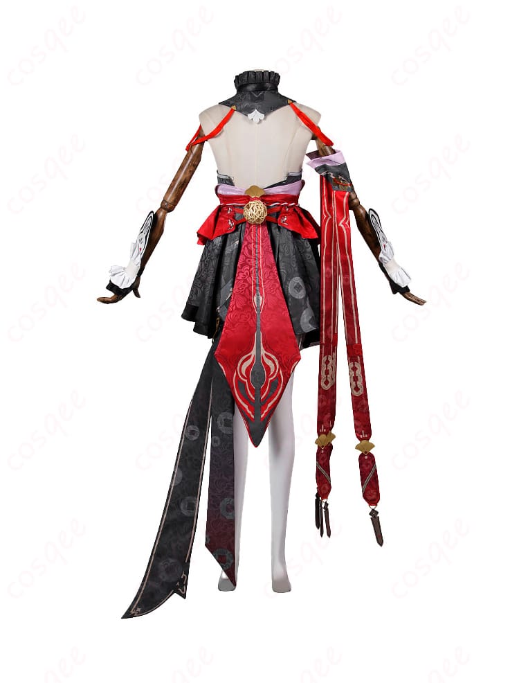 李素裳コスプレ衣装の背面デザイン、背中の美しいラインを再現。