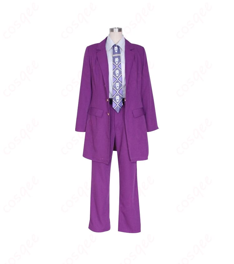 ジョジョ第4部 吉良吉影 コスプレ衣装の正面画像。細部まで忠実に再現されたデザイン。