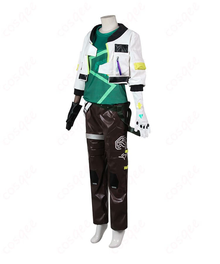 デッドロックコスプレ衣装の側面、しっかりとしたシルエットと丁寧な仕立て。