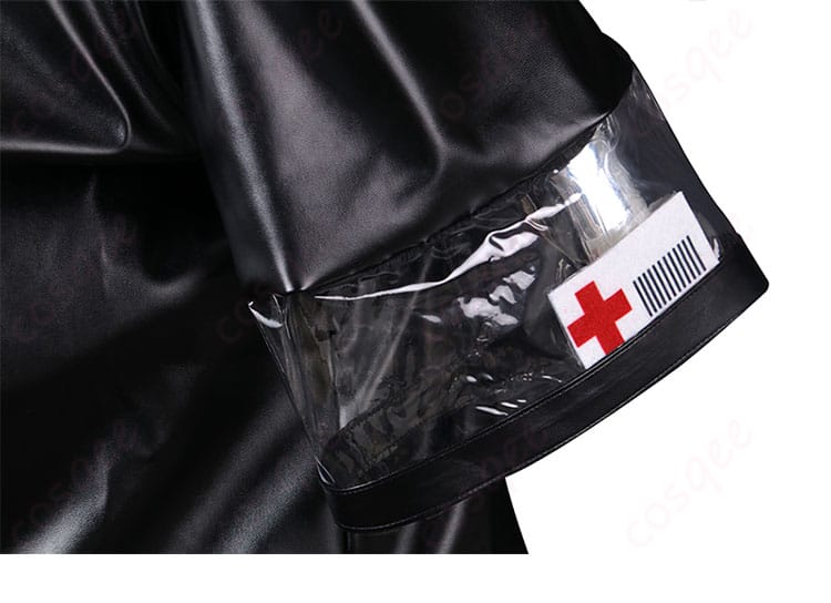 焰影リード コスプレ衣装 袖口の装飾の詳細。精緻な装飾がコスプレ衣装の魅力を引き立てる。