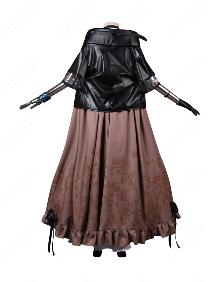 アークナイツ 焰影リード コスプレ衣装 背面画像。後ろ姿も完璧に再現されたコスプレ衣装。