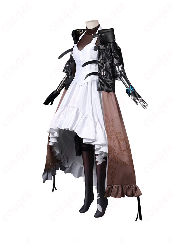 アークナイツ 焰影リード コスプレ衣装 側面画像。衣装のディテールとシルエットが美しく強調された一枚。