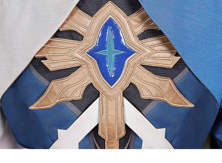 サンデーコスプレ衣装の背部装飾。精緻なデザインが特徴です。