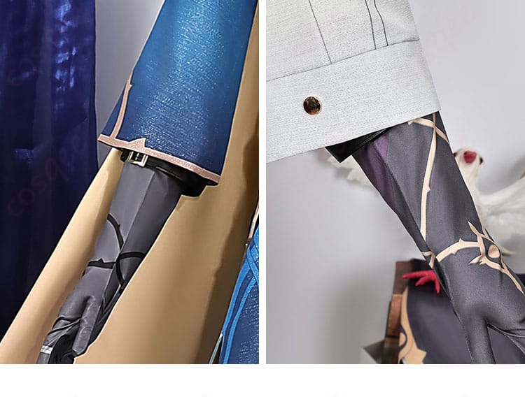 サンデー衣装の衣袖部分のディテール。装飾が美しく施されています。