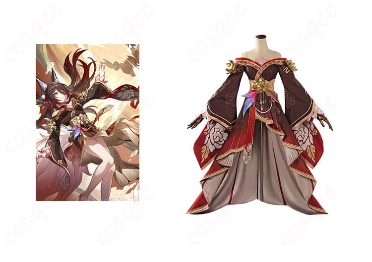 商品正面とキャラクターの組み合わせ画像 - 崩壊:スターレイルの帰忘の流離人コスプレ衣装、キャラクターとのリアルな再現が魅力的。