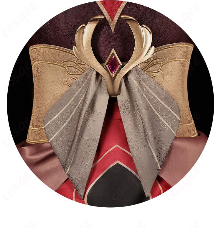 コスプレ衣装の腰封背面、精緻な装飾でキャラクターの魅力を引き立てる。