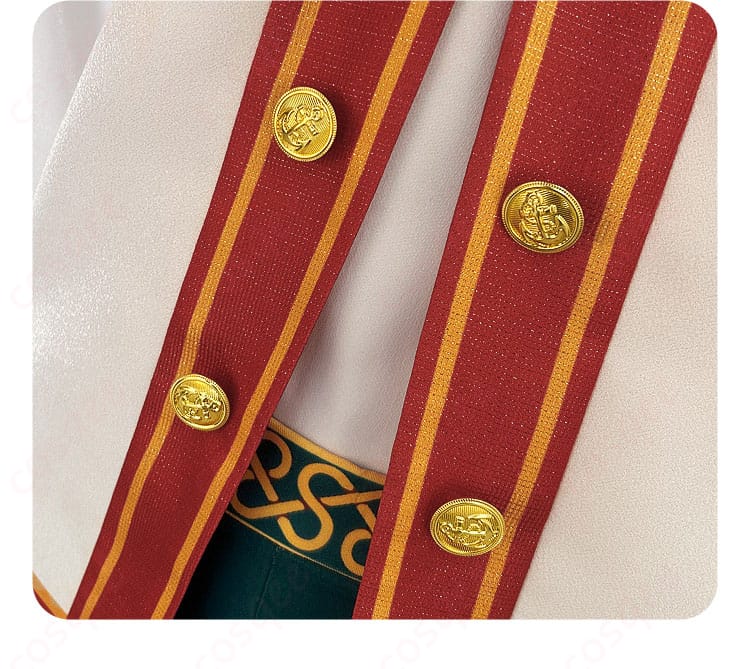 スタフェス コスプレ衣装 門襟装飾の詳細 - 繊細な刺繍と精緻な装飾が特徴