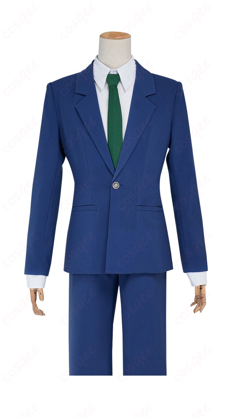 工藤新一コスプレ衣装の細かい装飾ディテール。帝丹高校の制服を忠実に再現。