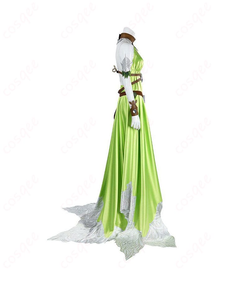 ノフィカコスプレ衣装の左側からの角度。細部まで丁寧に作られています。