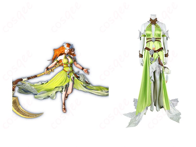 商品正面とキャラクターの組み合わせ画像 - ノフィカのコスプレ衣装の正面とキャラクターの組み合わせイメージ。リアルな再現。