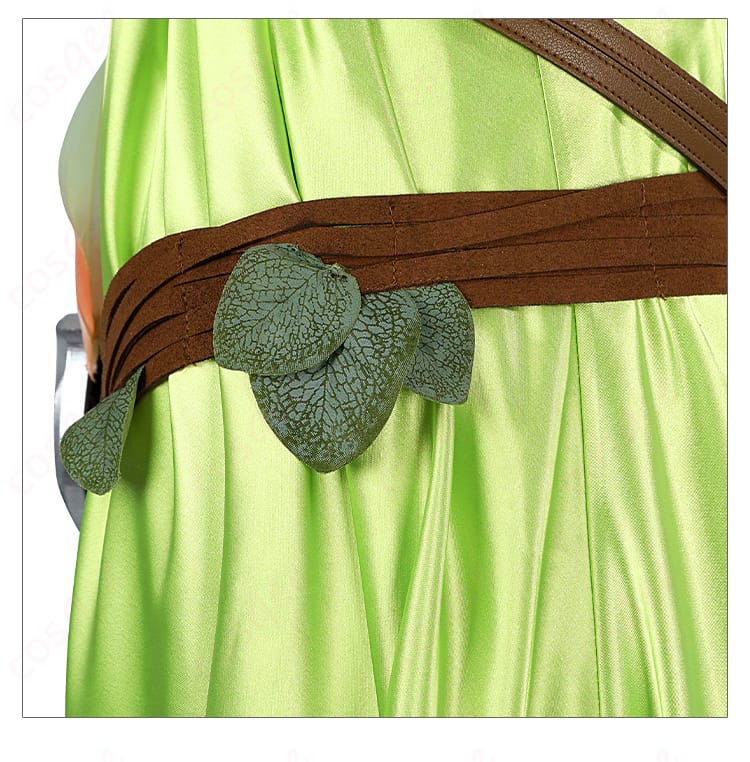 ノフィカ衣装の背面の腰部リボンの装飾の細部。