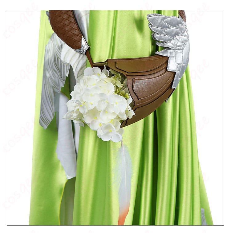 ノフィカコスプレ衣装の花の腰飾りのディテール。