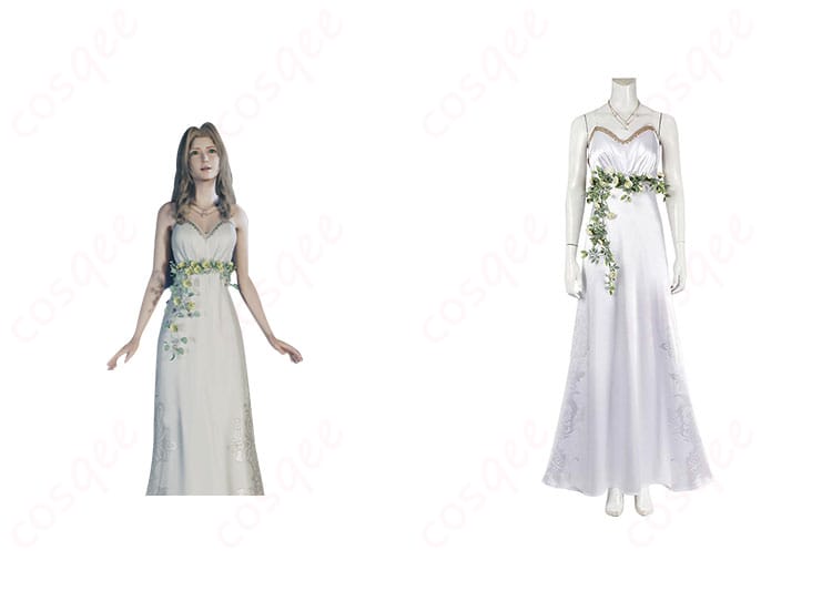 商品正面とキャラクターの組み合わせ画像 - エアリス・ゲインズブールの「No Promises to Keep」コスプレ衣装、キャラクターとのコラボショット。高い再現度を感じてください。