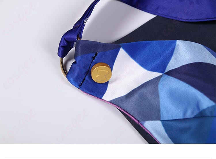 ジェイドコスプレ衣装のアクセサリーの細部。細部にまでこだわったデザイン。