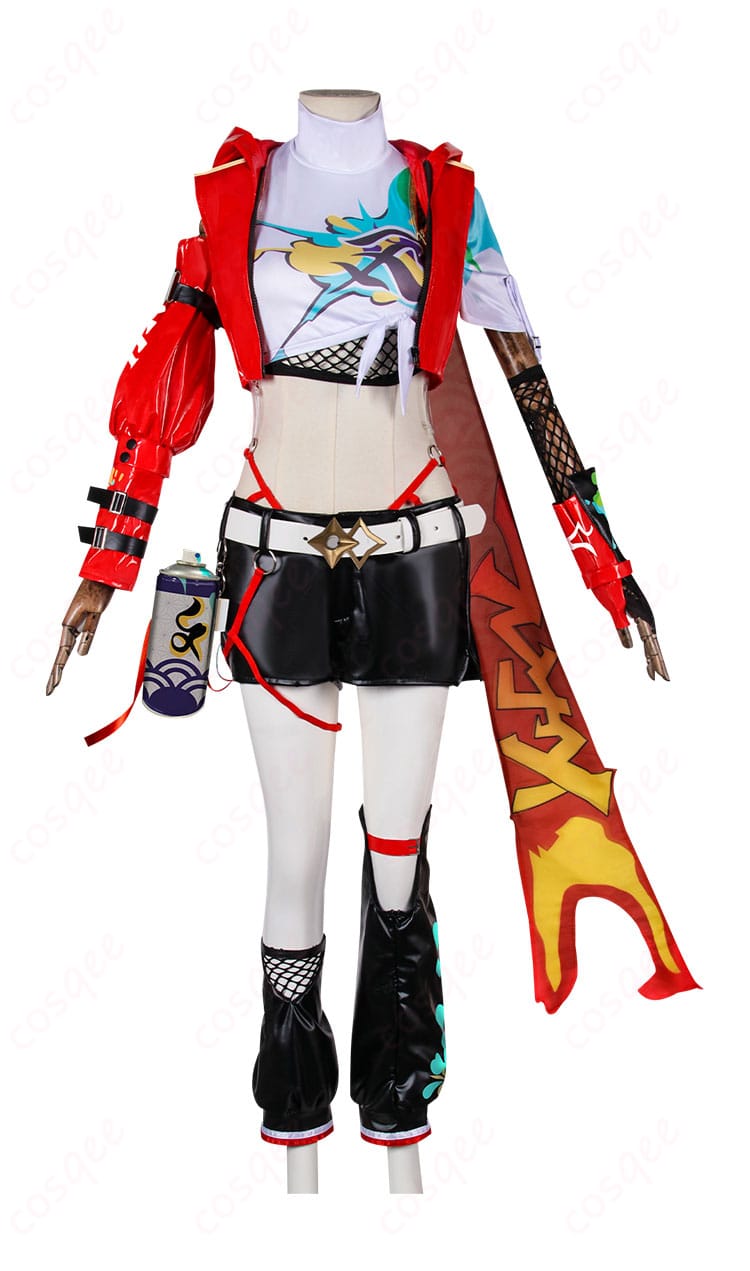 スターレイルの乱破(らんは)コスプレ衣装、正面の詳細。高忠実再現で精緻なデザインが特徴。