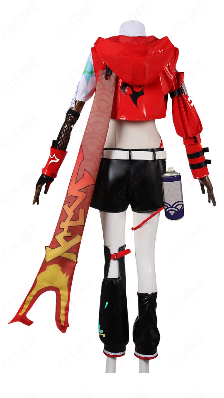 乱破(らんは)コスプレ衣装、背面の詳細。背中部分のディテールとデザインに注目。