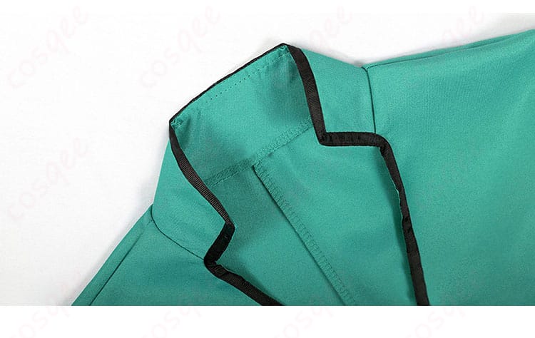 斉木楠雄 コスプレ衣装 衣服の襟装飾詳細。PK学園制服の特徴的な襟のデザイン。