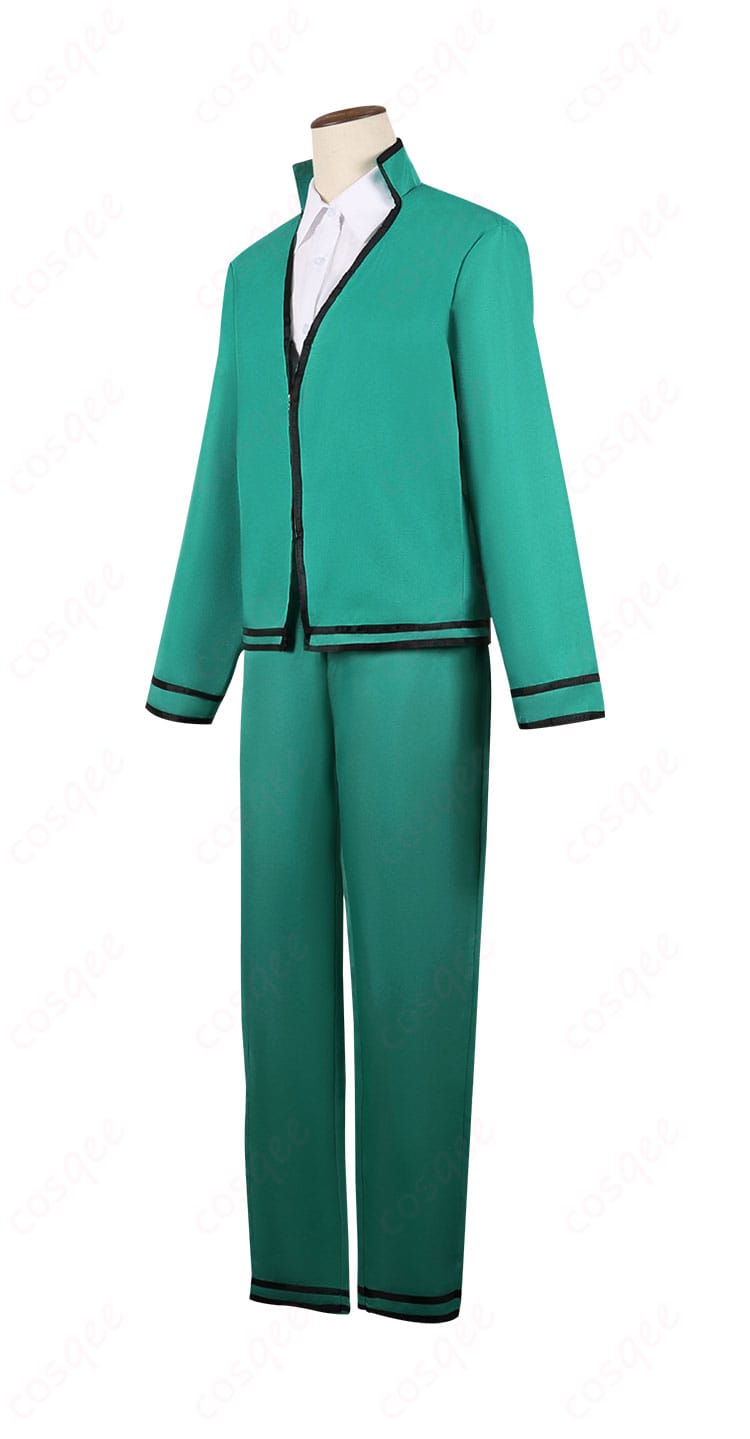 斉木楠雄 コスプレ衣装 側面画像。制服のラインが美しく、キャラクターらしいシルエットを再現。