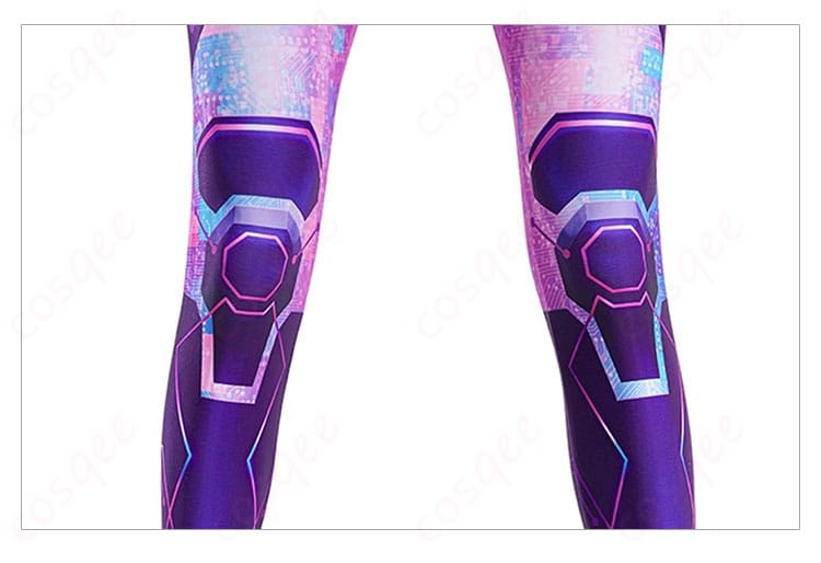 スパイダー・バイトコスプレ衣装のパンツ装飾ディテール画像。細部にまでこだわった作りが特徴。