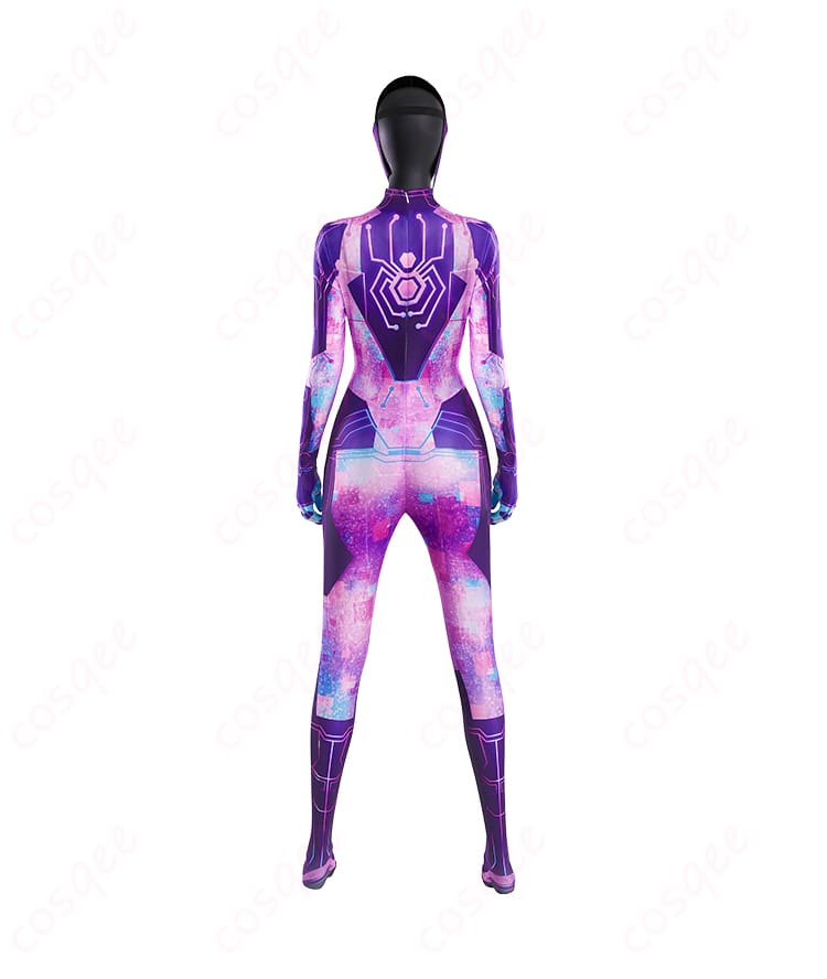 マーゴ・ケス(スパイダー・バイト)のコスプレ衣装背面のデザイン画像。リアルなデザインと高品質の素材が特徴。