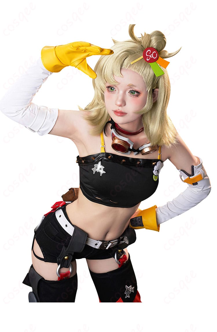 服装人物着用細部 - ゼンレスゾーンゼロ パイパー・ウィール コスプレ衣装の人物着用シーン。