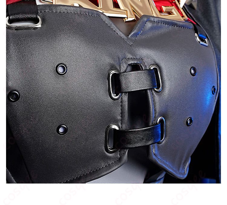 衣襟装飾の細部 - ゼンレスゾーンゼロ キング・シーザーコスプレ衣装の衣襟装飾、精巧なディテール。