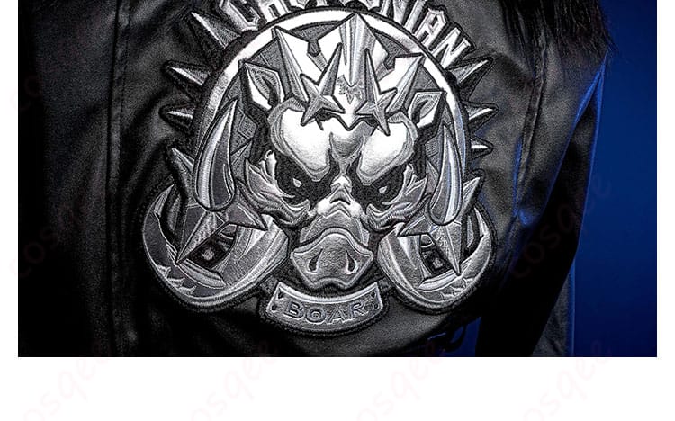 外套背面装飾の細部 - ゼンレスゾーンゼロ キング・シーザーコスプレ衣装外套の背面装飾、細かなディテール。