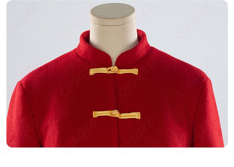 コスプレ衣装の領口装飾のディテール写真|銀魂 神楽 冬服 コスプレ衣装