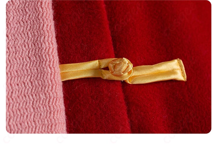 門襟の系扣装飾のディテール写真|銀魂 神楽 冬服 コスプレ衣装