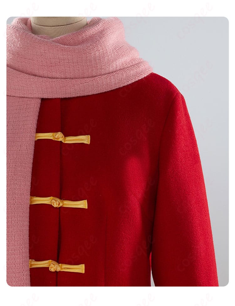 肩袖の装飾ディテール写真|銀魂 神楽 冬服 コスプレ衣装