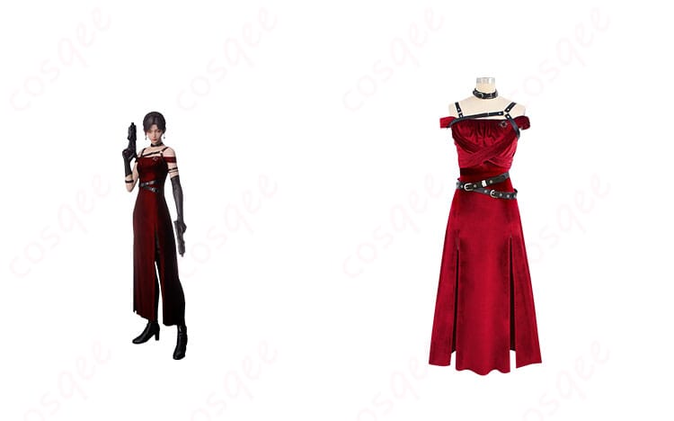 恋と深空 主人公 コスプレ衣装 『麗しき暗幕』 正面とキャラクターが一緒に写った画像。コスプレ衣装の忠実な再現を確認してください。