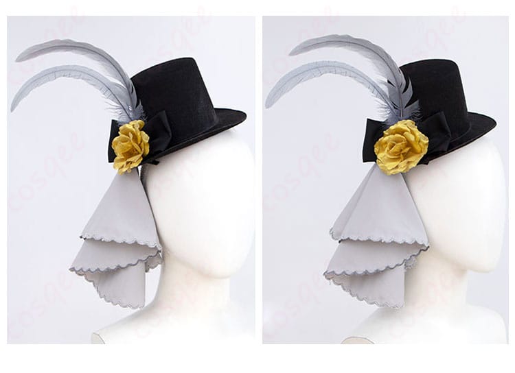 ブルーアーカイブ 伊落マリー アイドル コスプレ衣装 帽子の装飾詳細。細部まで丁寧に作り込まれたアイドル衣装の一部。