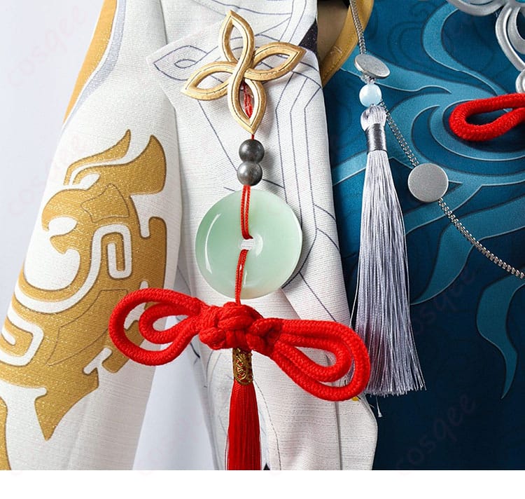 飛霄 コスプレ衣装の衣領の玉佩と流苏のディテール