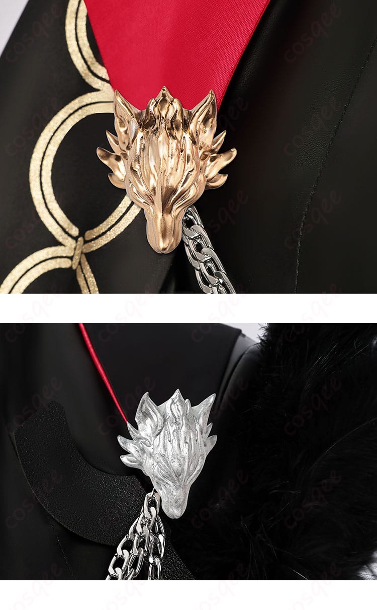 荒廃ラップランドコスプレ衣装の襟の装飾。高い再現度を誇るデザインです。