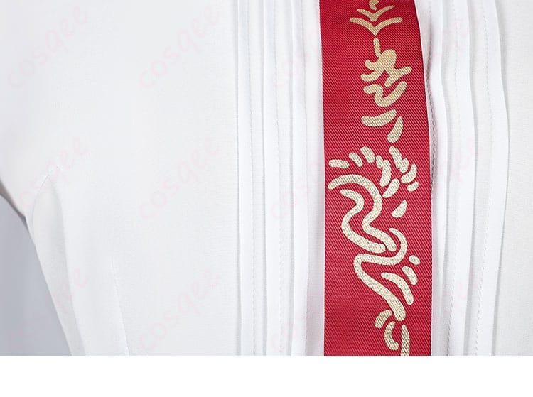 荒廃ラップランドコスプレ衣装の胸前装飾。キャラクターの個性を表現するデザイン。