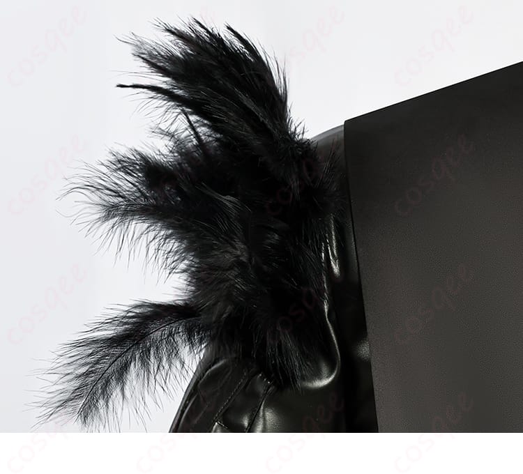 荒廃ラップランドコスプレ衣装の肩袖装飾のディテール。精巧な装飾が際立っています。