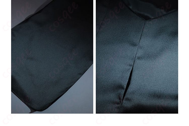 服の背面ディテール画像 - 衣装背面の装飾と仕上がりのアップ。