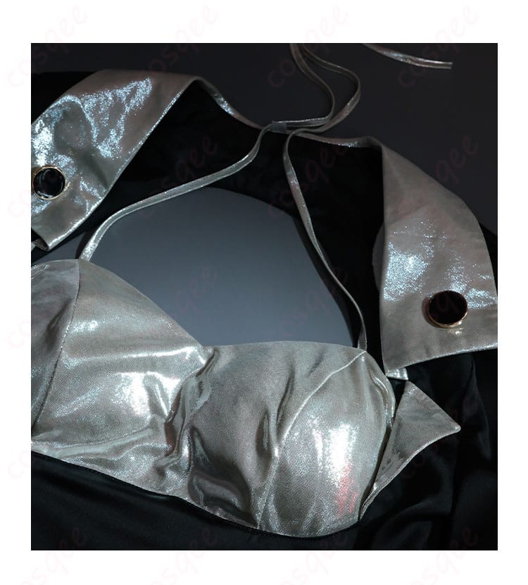 服の襟の装飾の詳細画像 - ゼンレスゾーンゼロジェーン・ドゥ衣装の襟部分のデザイン。