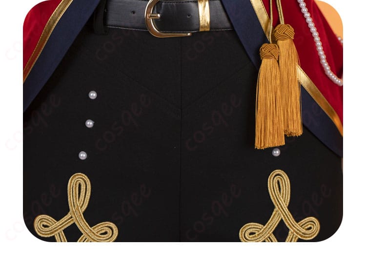 天祥院英智コスプレ衣装の腰帯部分。高級感あふれる装飾が施されています。