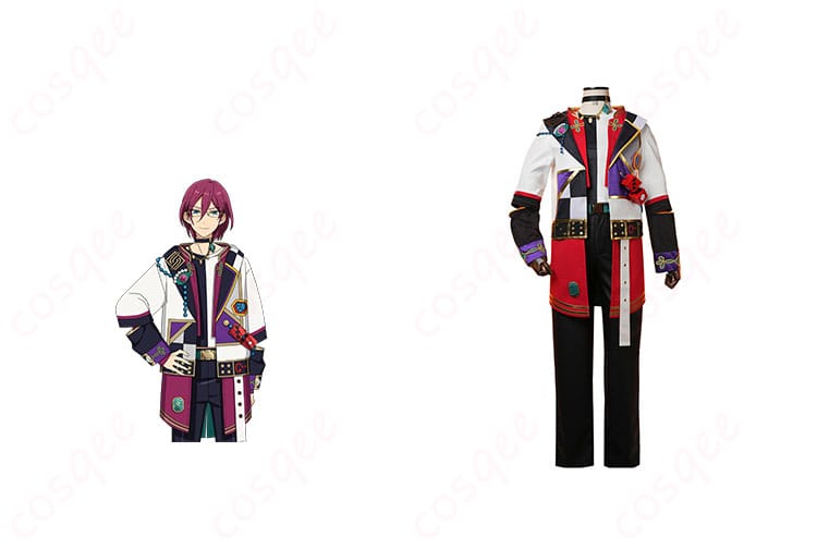 商品正面とキャラクターの組み合わせ画像:あんさんぶるスターズ!! 七種茨 コスプレ衣装 商品正面とキャラクターのデザインを忠実に再現。コスプレファン必見!