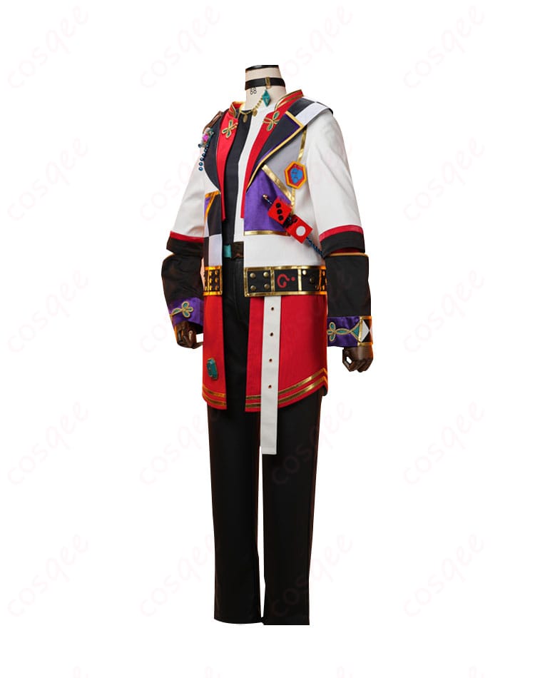 商品側面図:あんさんぶるスターズ!! 七種茨 コスプレ衣装 側面から見た衣装、コスプレイベントにぴったりのスタイル。