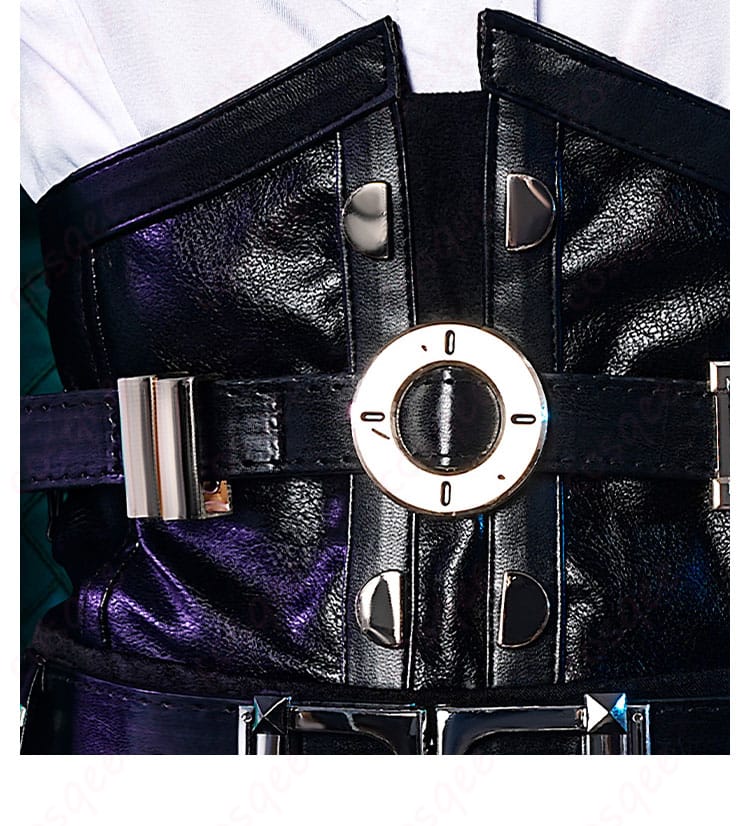 腰封の装飾細部、月城柳のコスプレ衣装デザイン