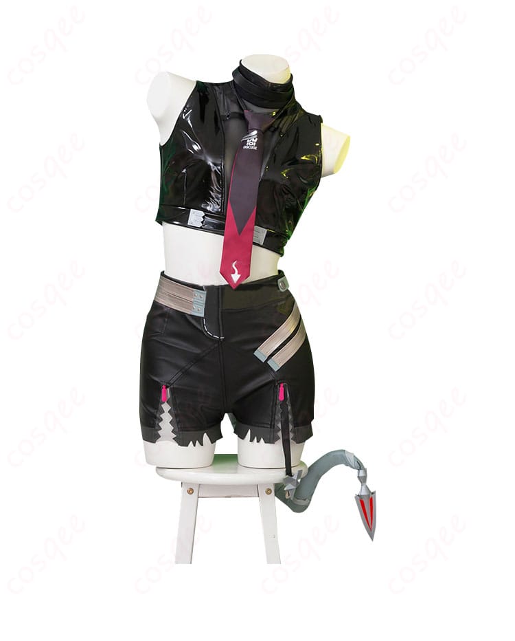 ゼンレスゾーンゼロ ジェーン・ドゥ コスプレ衣装の内搭服装の詳細。高品質の素材と快適な着心地。