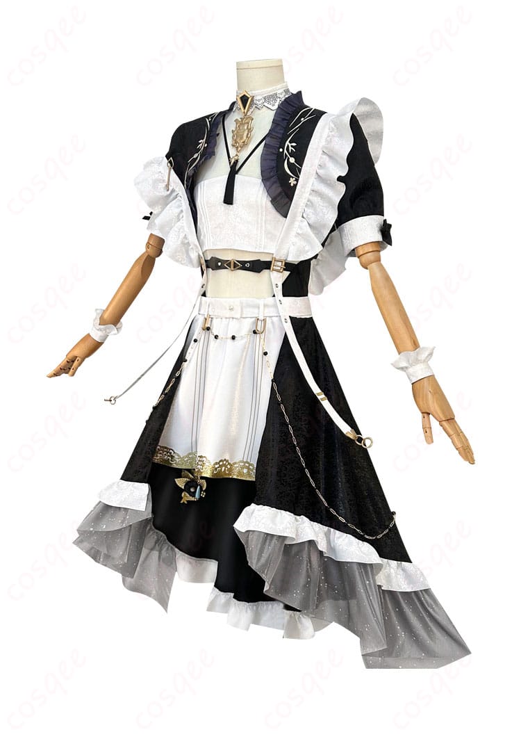 商品側面のコスプレ衣装写真 - メイド服のサイドビュー、デザイン詳細