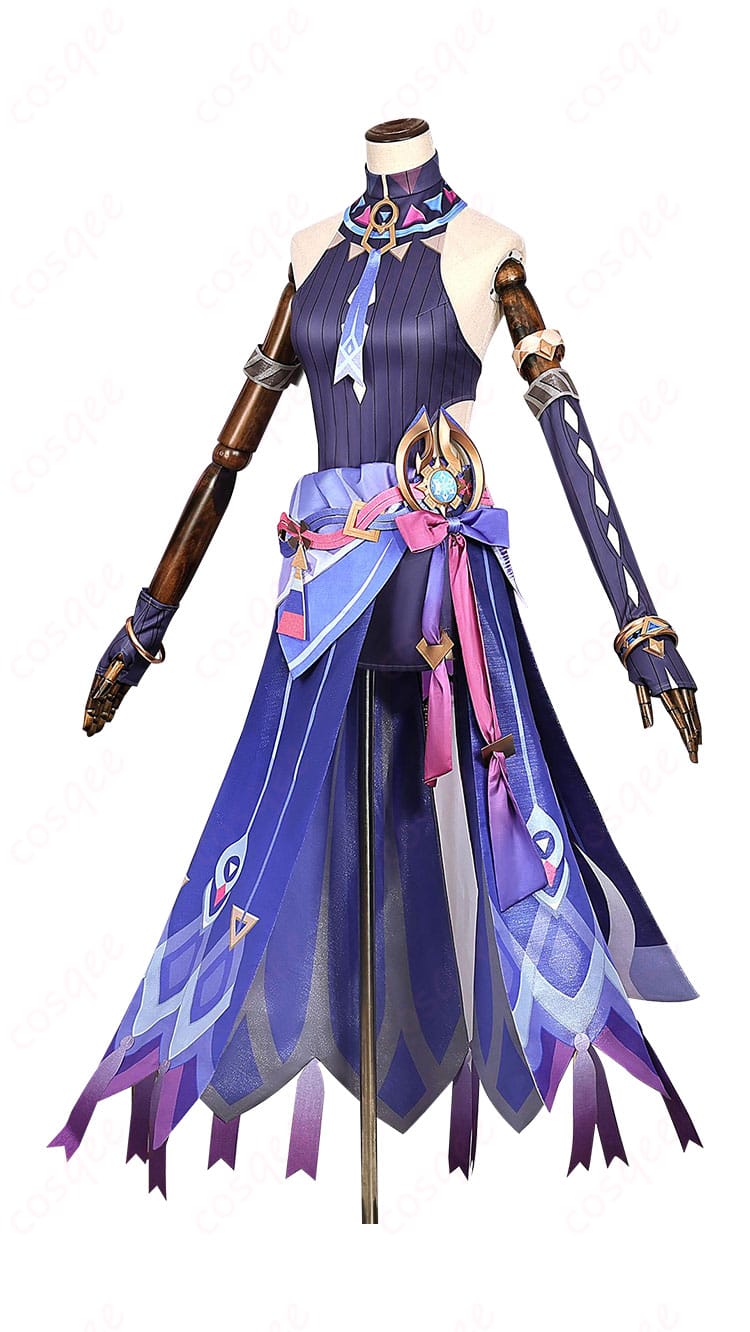 シトラリ コスプレ衣装 右側面画像。原神 シトラリの細部まで忠実に再現された衣装の側面。