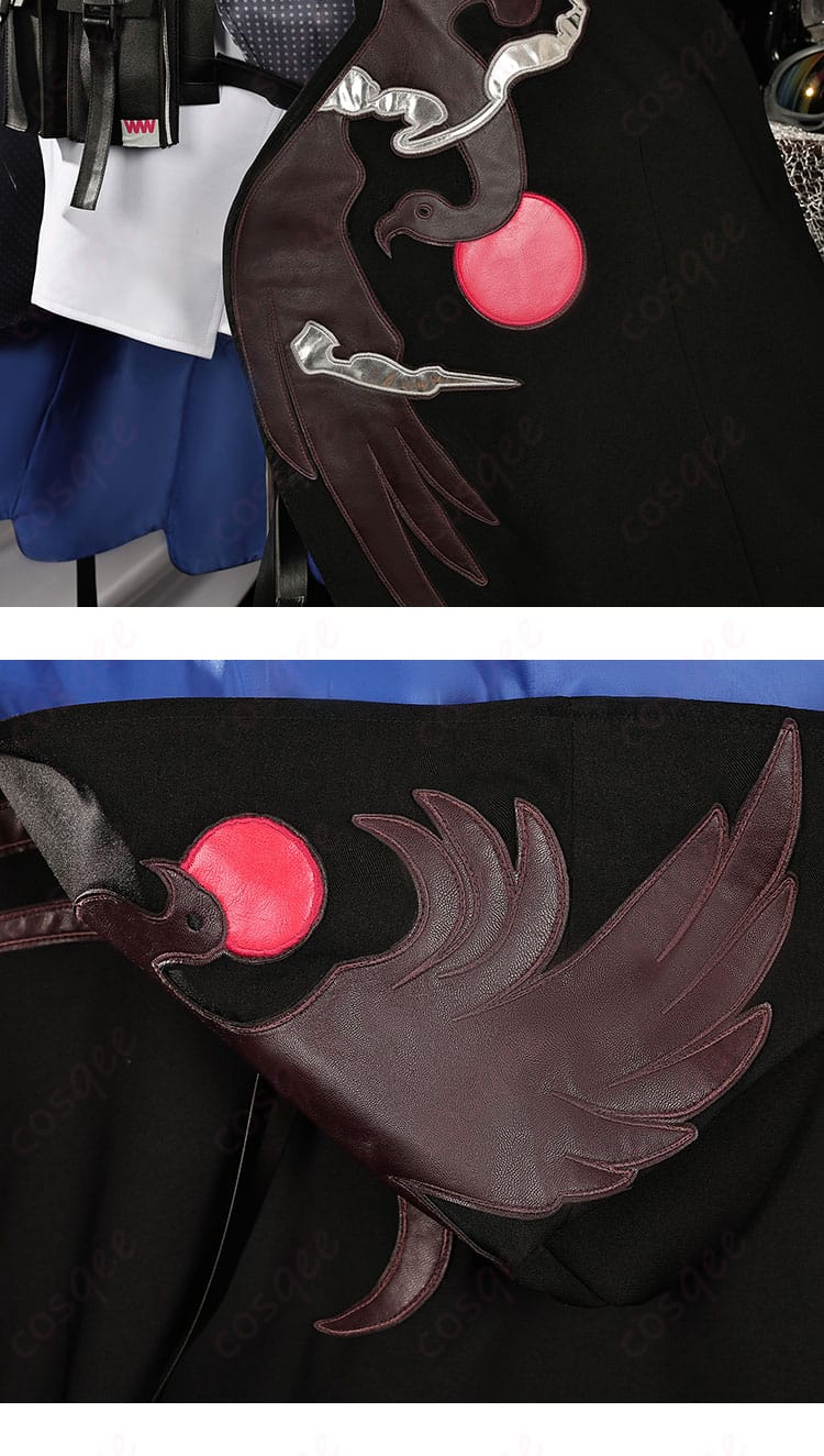 アークナイツ マルベリー コスプレ衣装 披風の装飾細部。高品質な素材と丁寧な仕上げ。