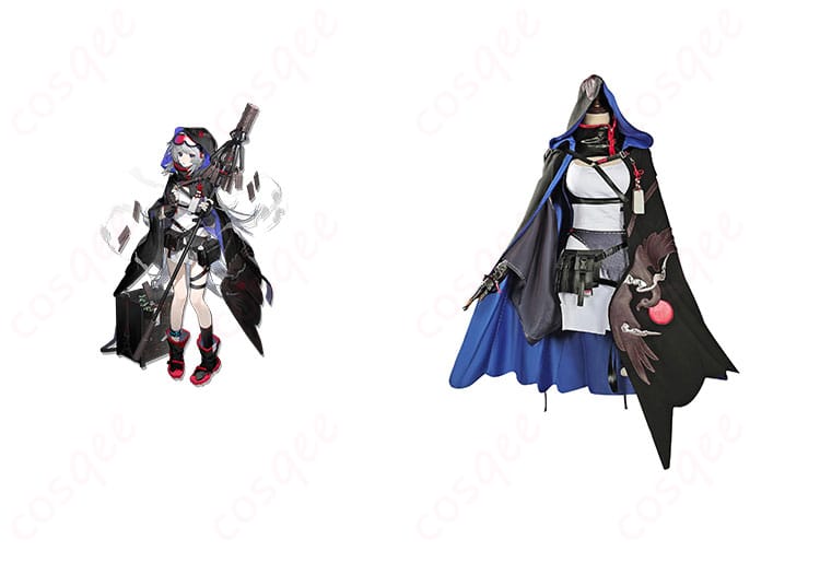 アークナイツ マルベリー コスプレ衣装 商品正面とキャラクター画像。詳細なデザインと高還元度の再現。