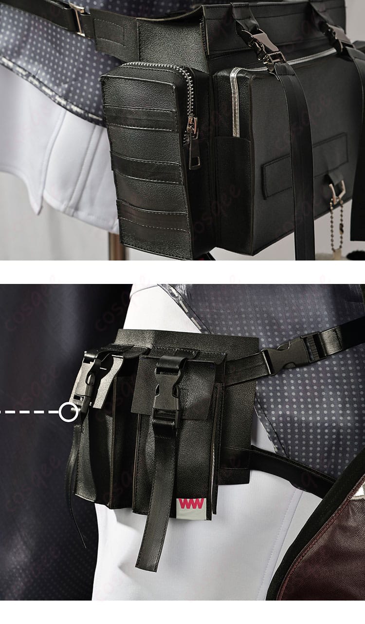 アークナイツ マルベリー コスプレ衣装 腰飾りの細部。キャラクターの独特なデザインを反映。